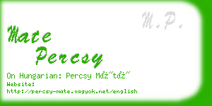 mate percsy business card